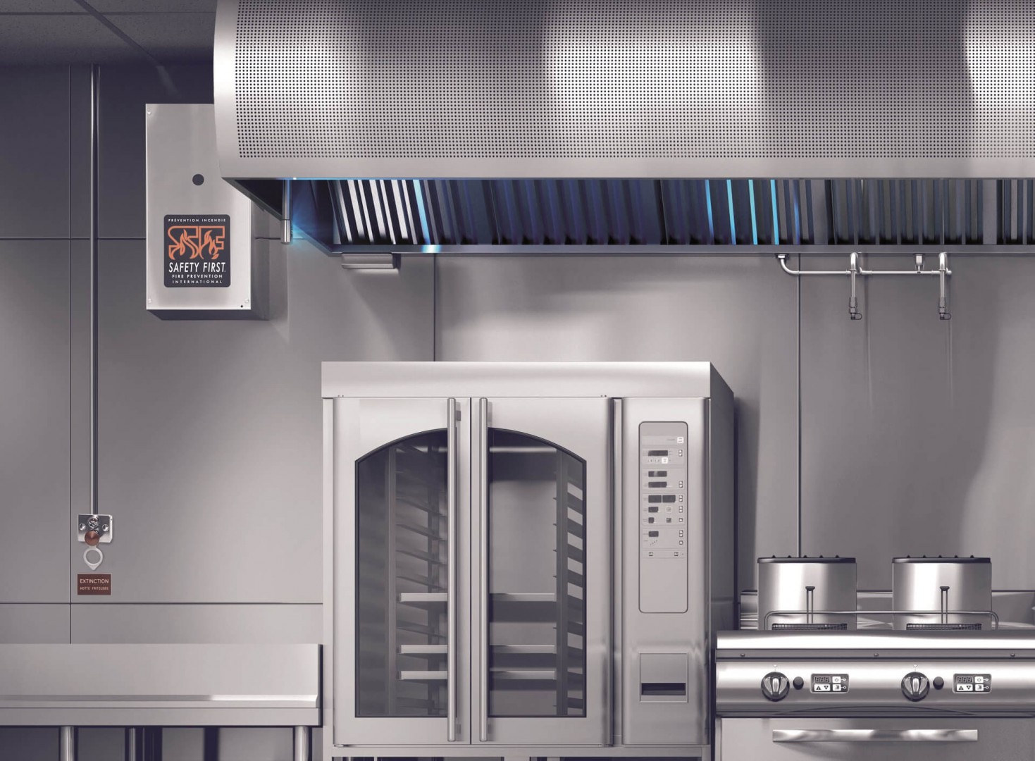 Cuisine équipée avec système SAFETY FRY